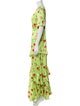 De La Vali Floral Print Long Dress