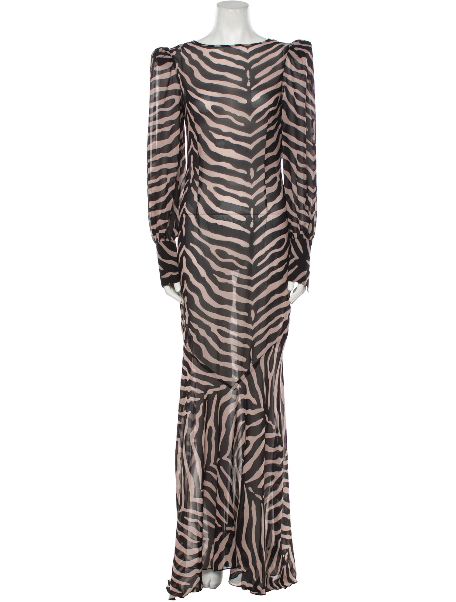 De La Vali Animal Print Long Dress