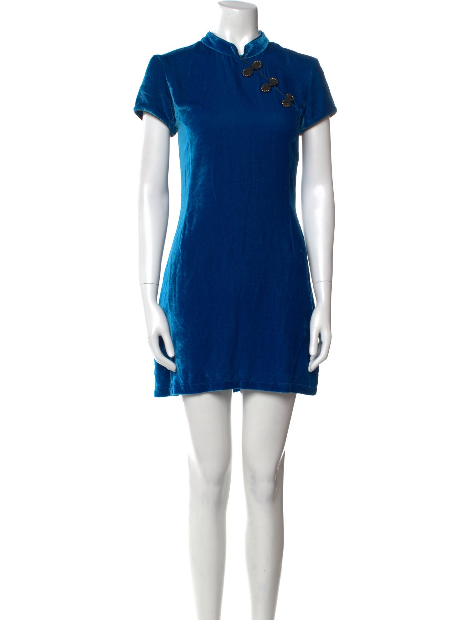 De La Vali Mock Neck Mini Dress