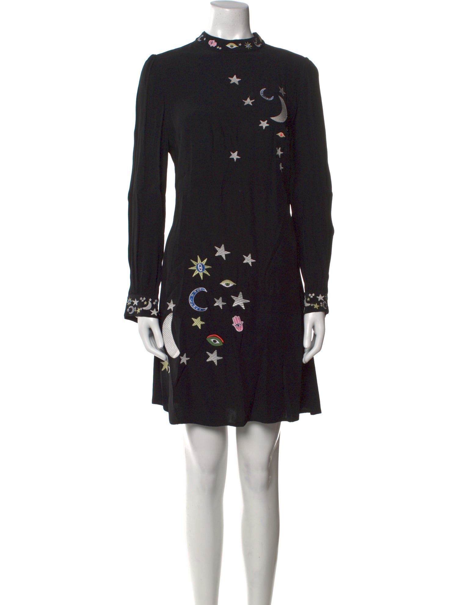 De La Vali Floral Print Mini Dress