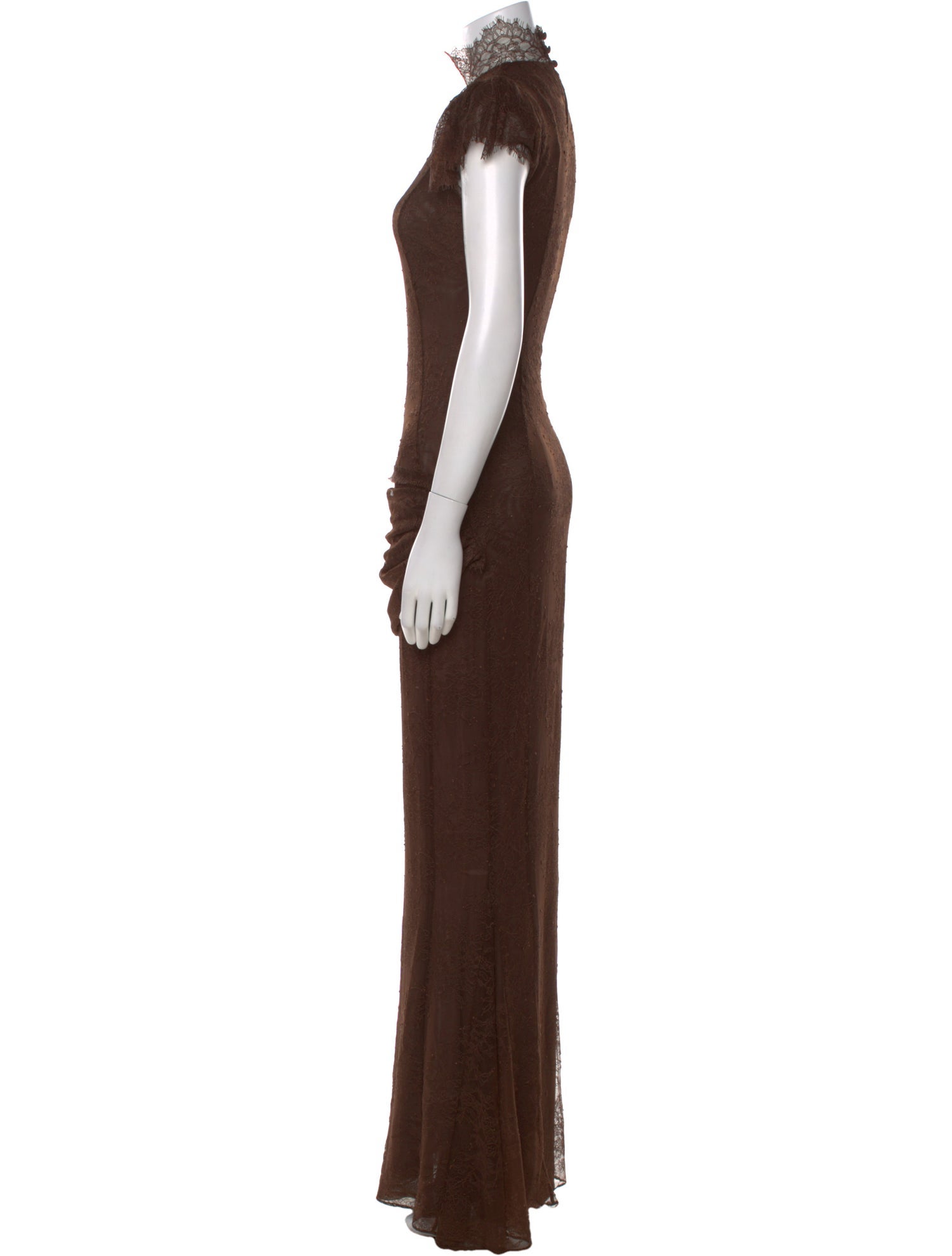 De La Vali Mock Neck Long Dress