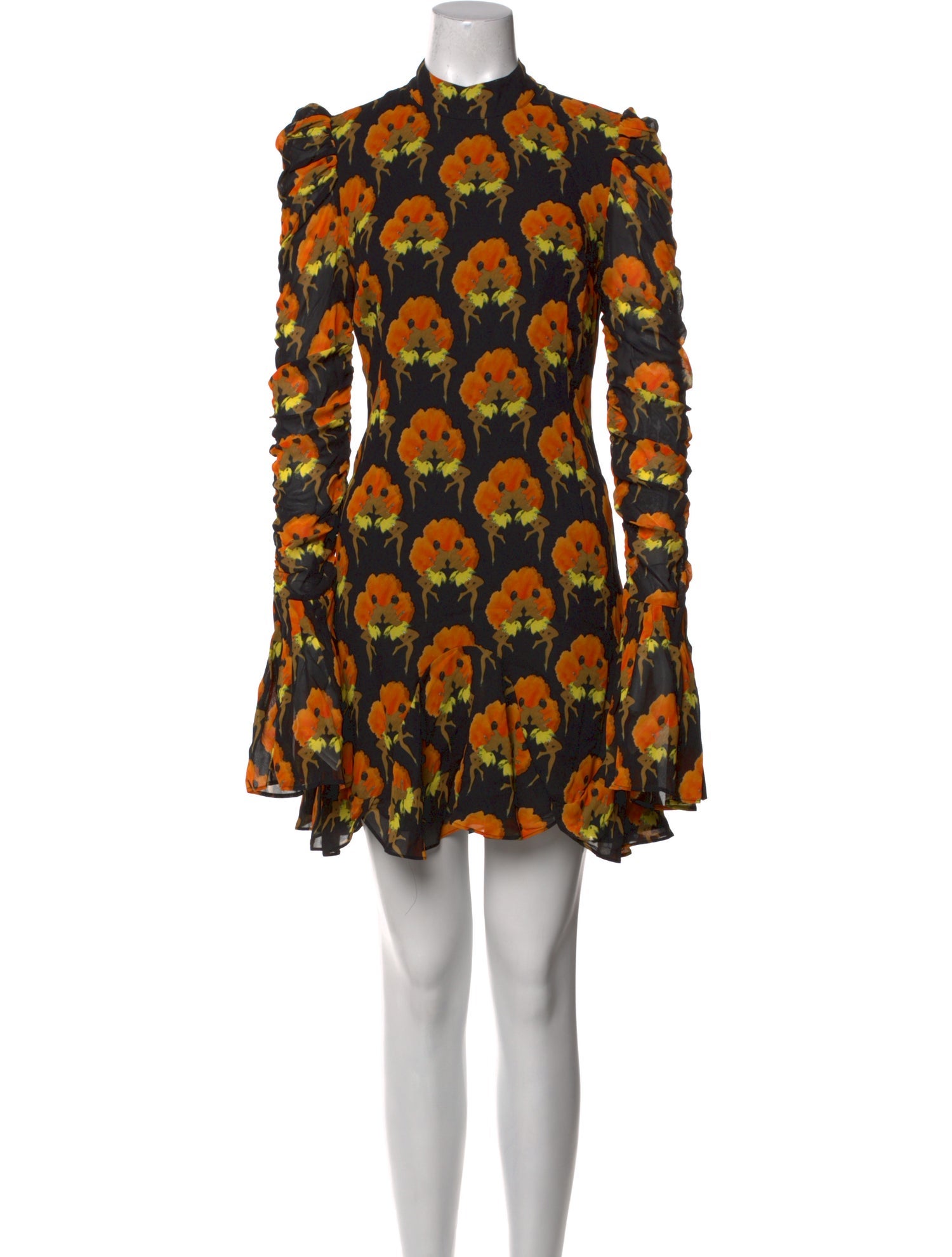 De La Vali Floral Print Mini Dress