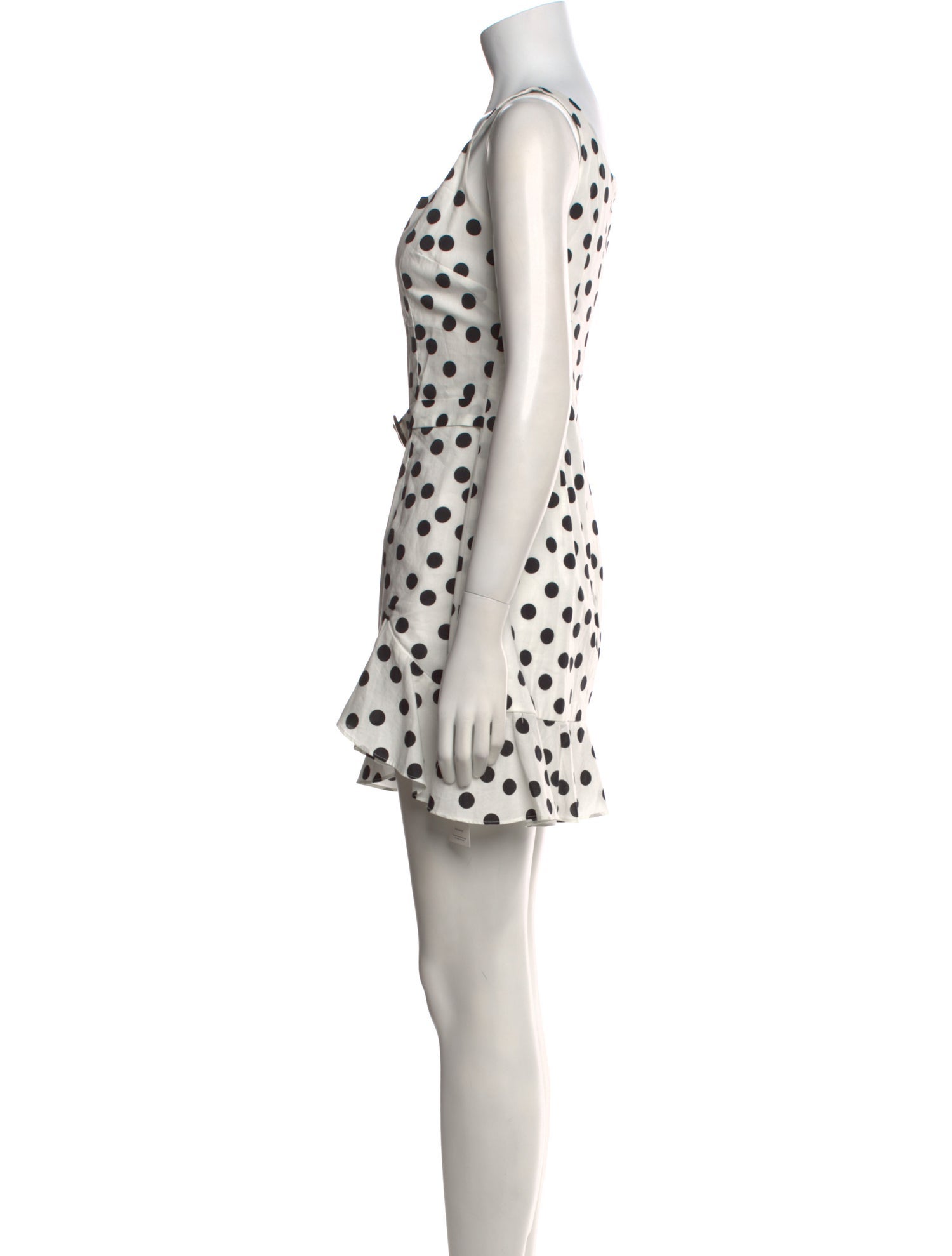 De La Vali Polka Dot Print Mini Dress