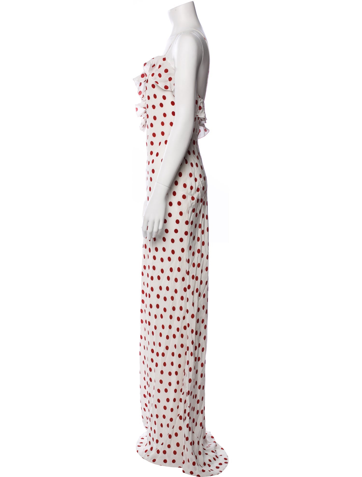 De La Vali Polka Dot Print Long Dress w/ Tags