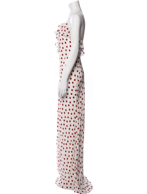 De La Vali Polka Dot Print Long Dress w/ Tags