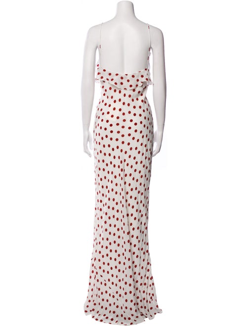 De La Vali Polka Dot Print Long Dress w/ Tags