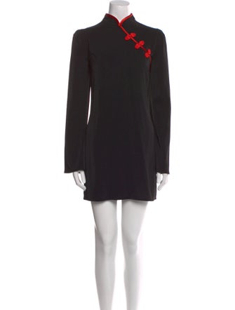 De La Vali Mock Neck Mini Dress