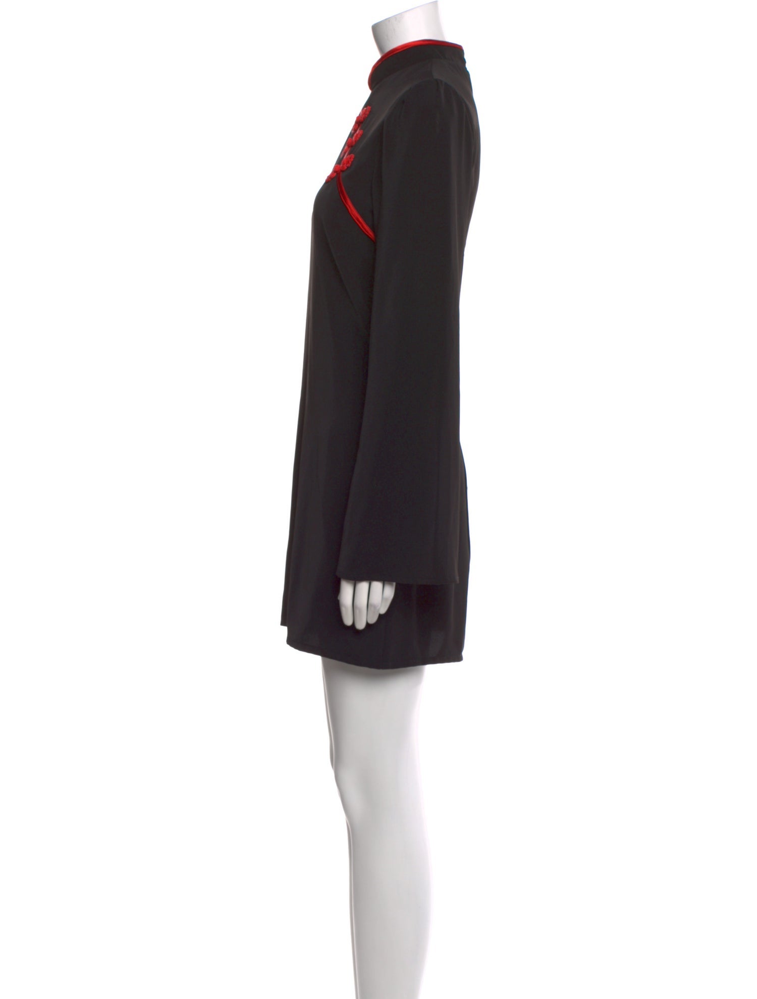 De La Vali Mock Neck Mini Dress