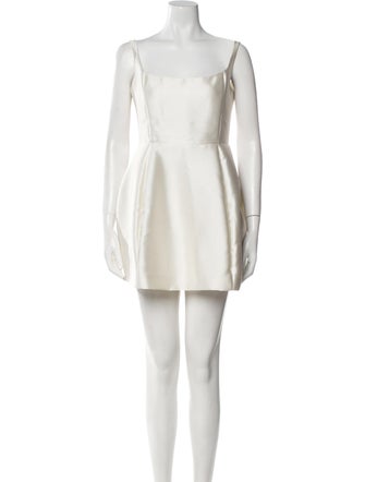 De La Vali Square Neckline Mini Dress