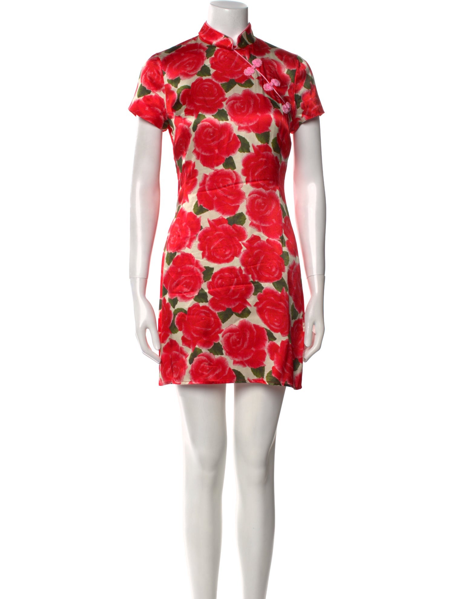 De La Vali Floral Print Mini Dress