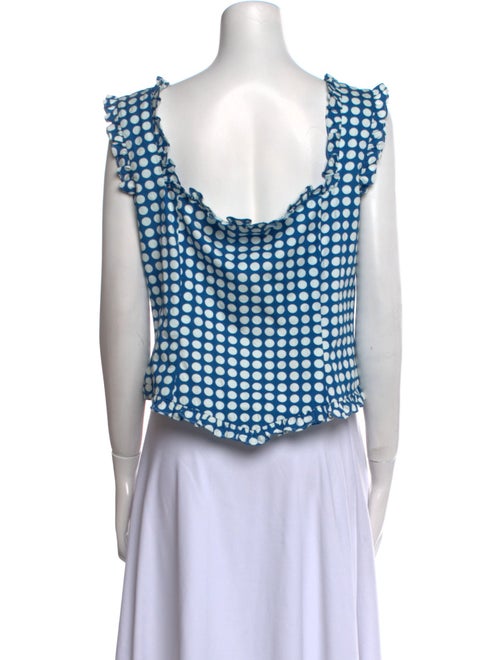 De La Vali Plaid Print Square Neckline Crop Top