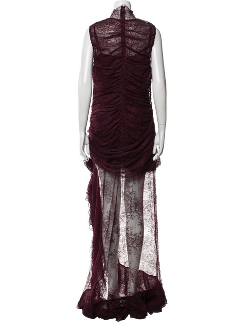 De La Vali Mock Neck Long Dress