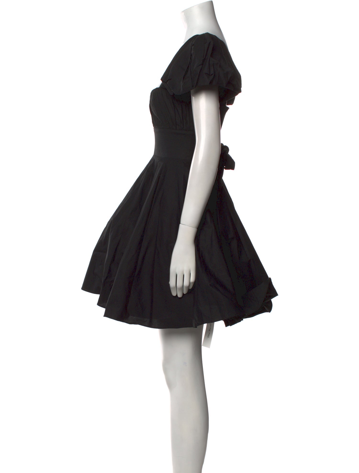 De La Vali Square Neckline Mini Dress