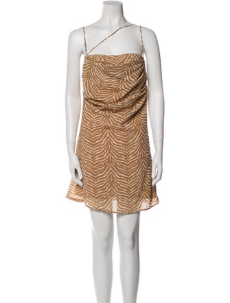 De La Vali Printed Mini Dress