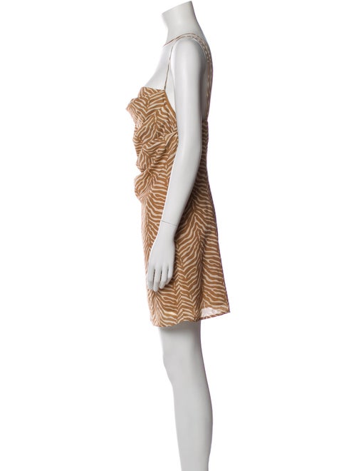 De La Vali Printed Mini Dress