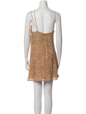 De La Vali Printed Mini Dress