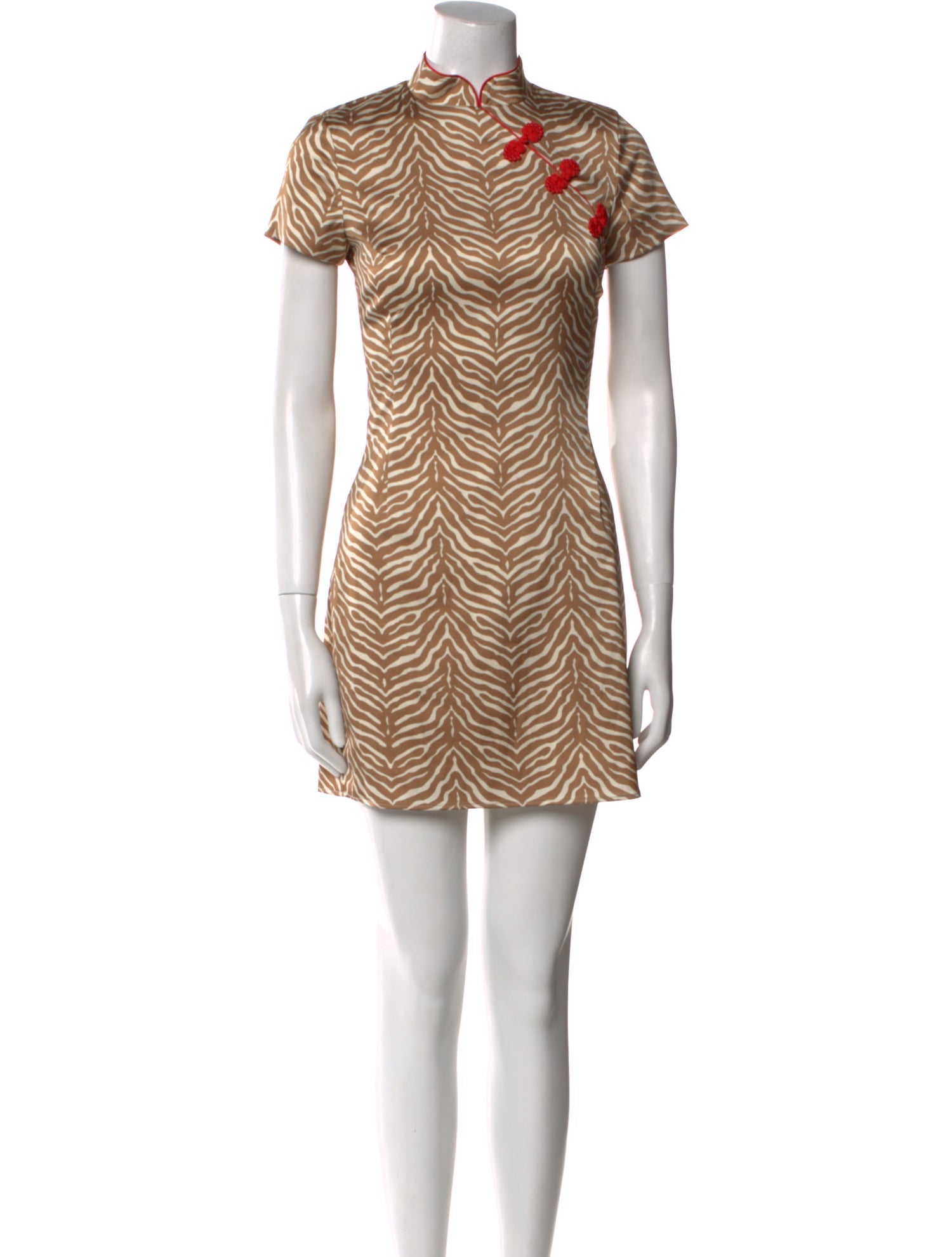 De La Vali Animal Print Mini Dress