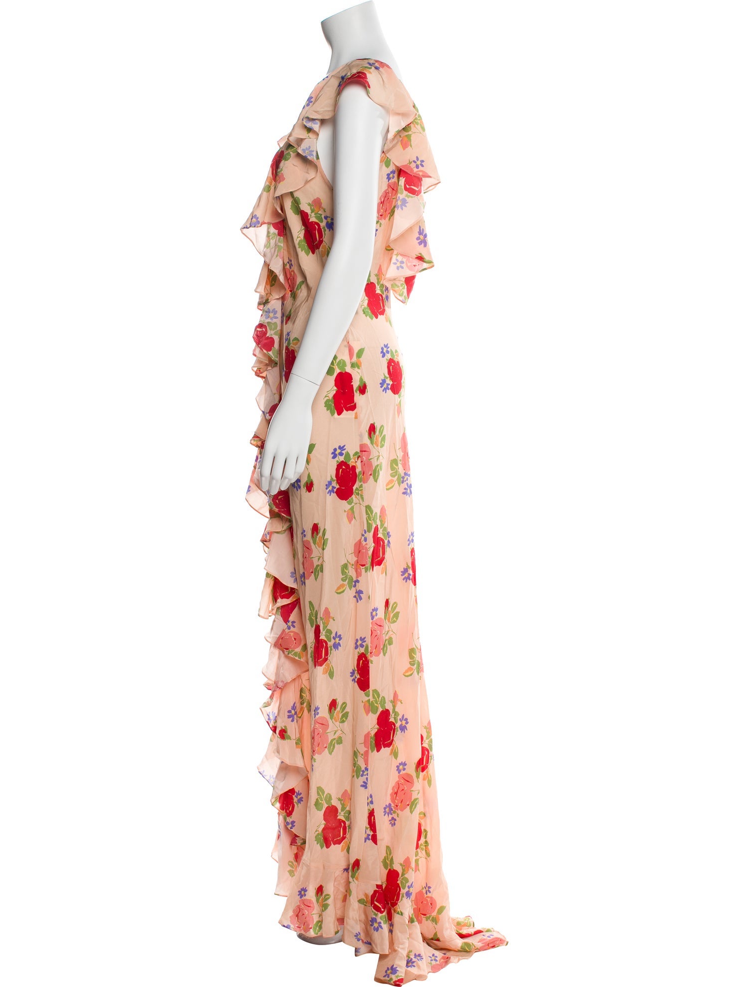 De La Vali Silk Long Dress w/ Tags