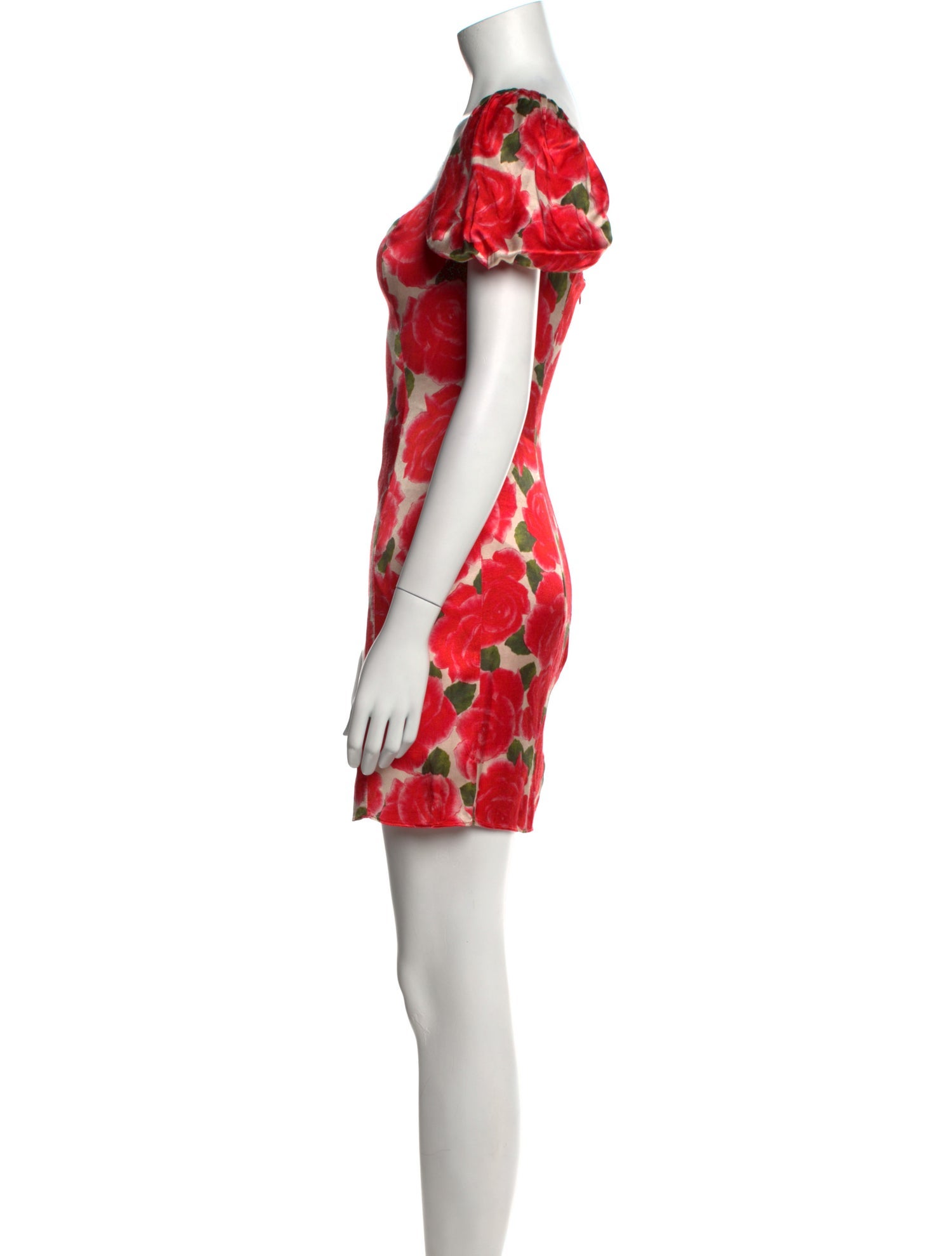 De La Vali Floral Print Mini Dress