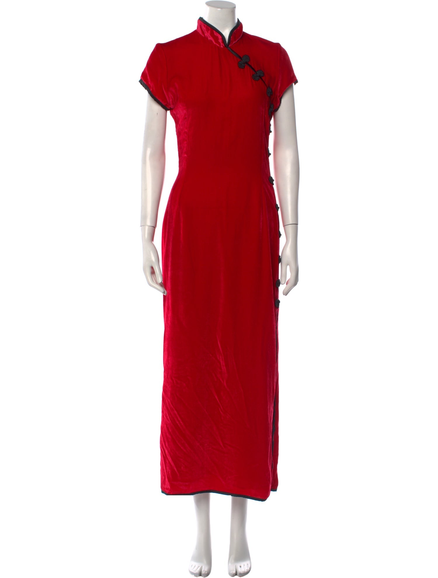 De La Vali Mock Neck Long Dress