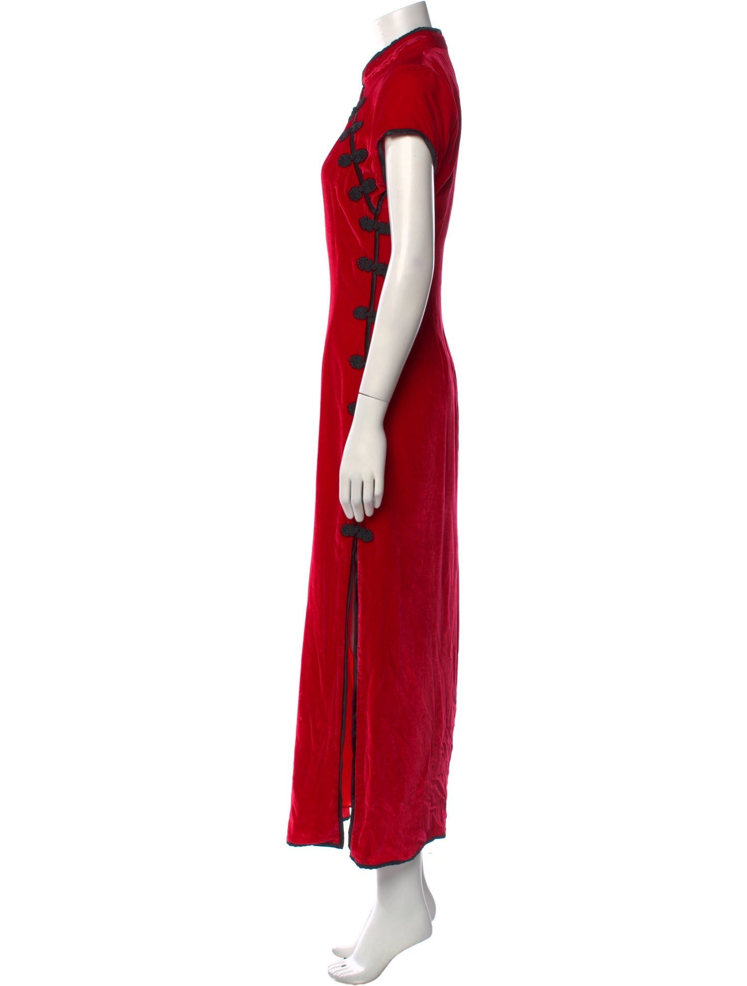 De La Vali Mock Neck Long Dress