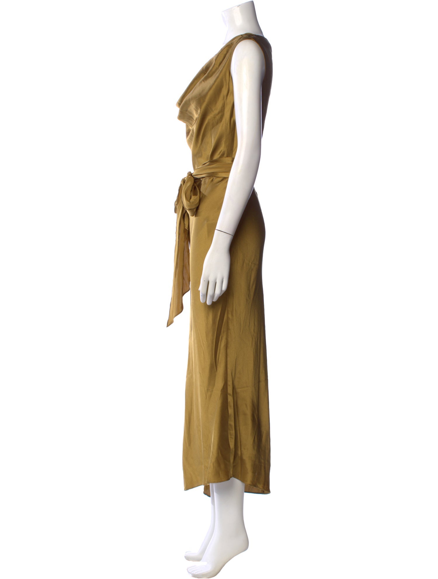 De La Vali Cowl Neck Long Dress