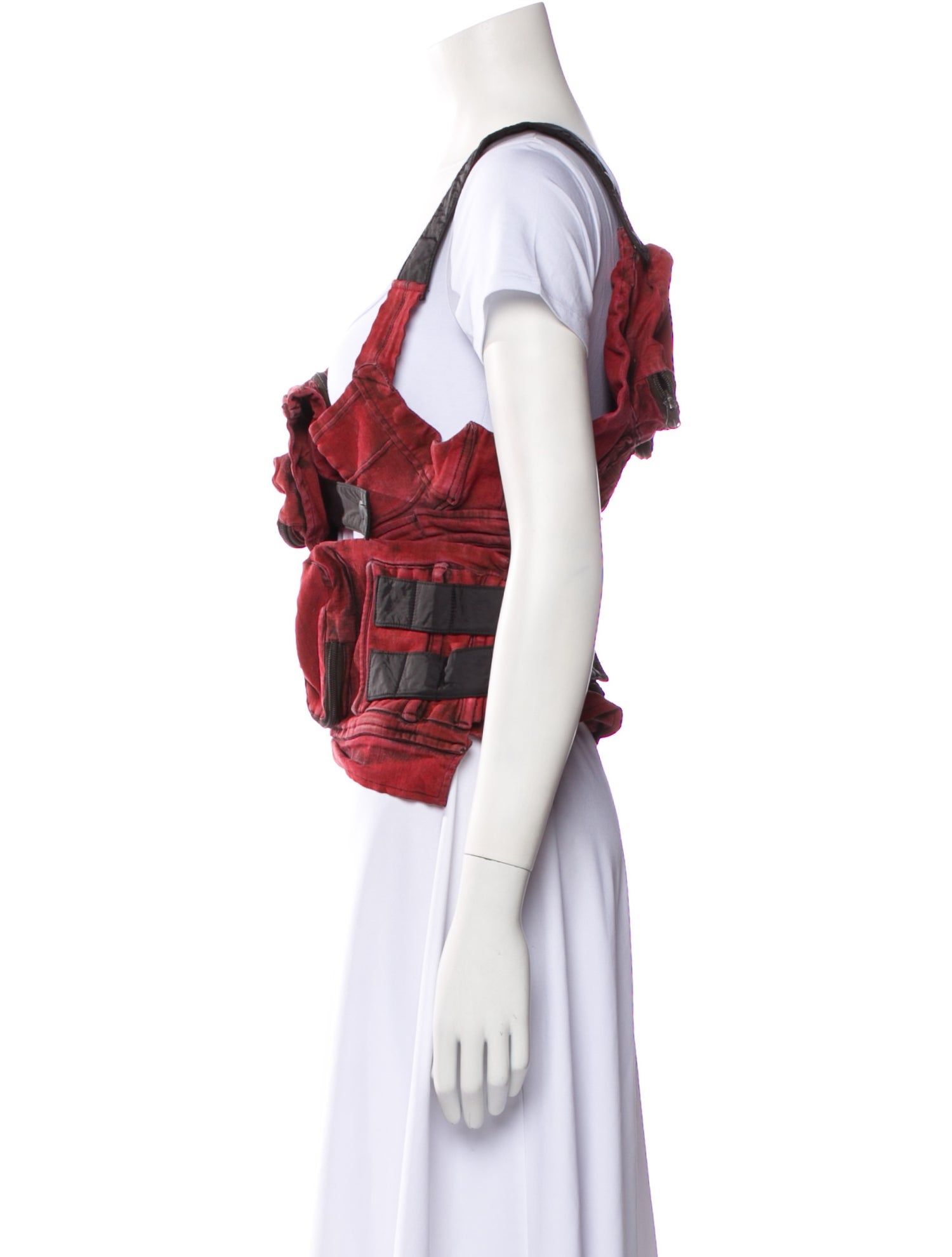 Demobaza Printed Square Neckline Crop Top