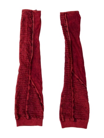 Demobaza red pattern arm gloves