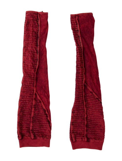 Demobaza red pattern arm gloves