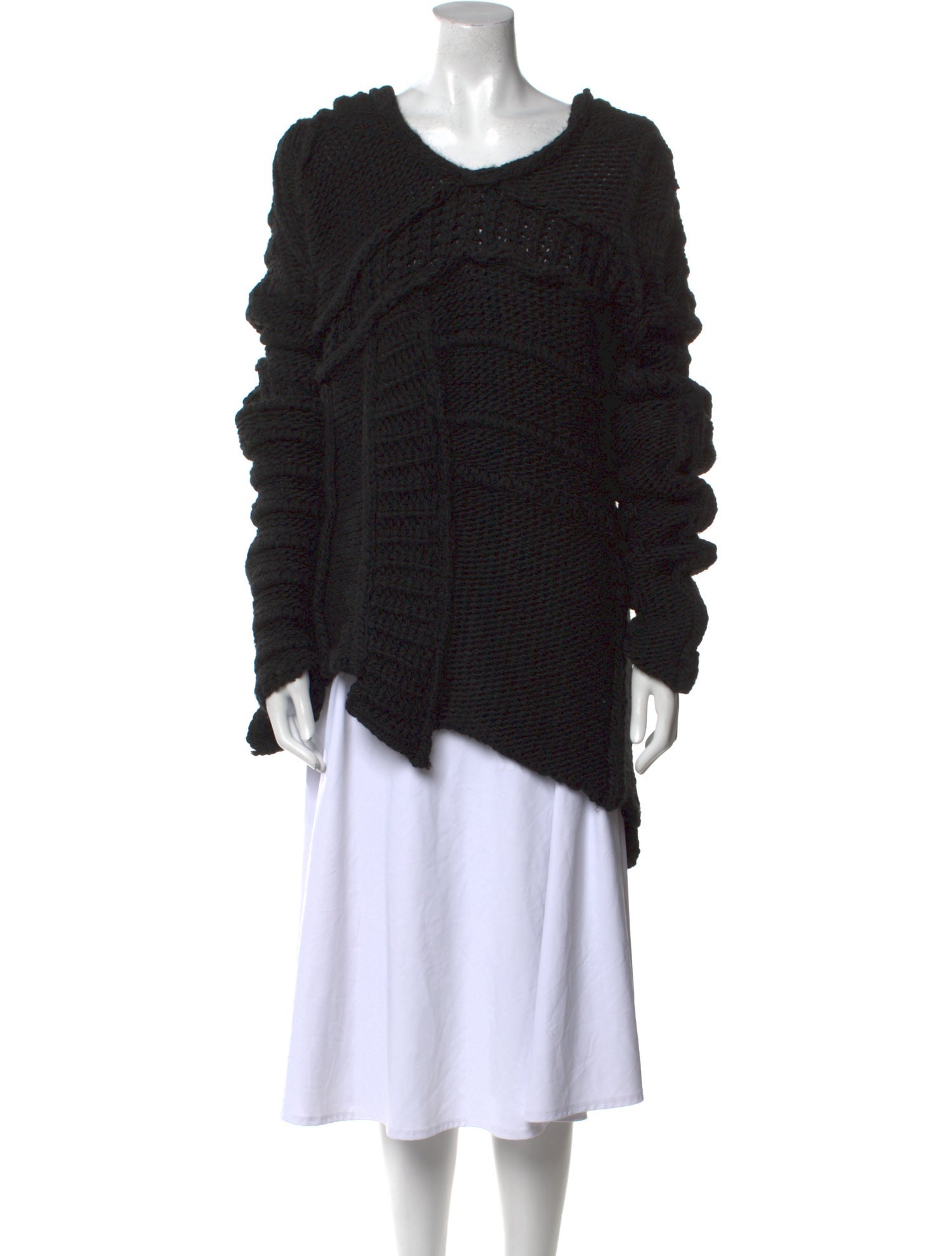 Demobaza Virgin Wool Scoop Neck Sweater