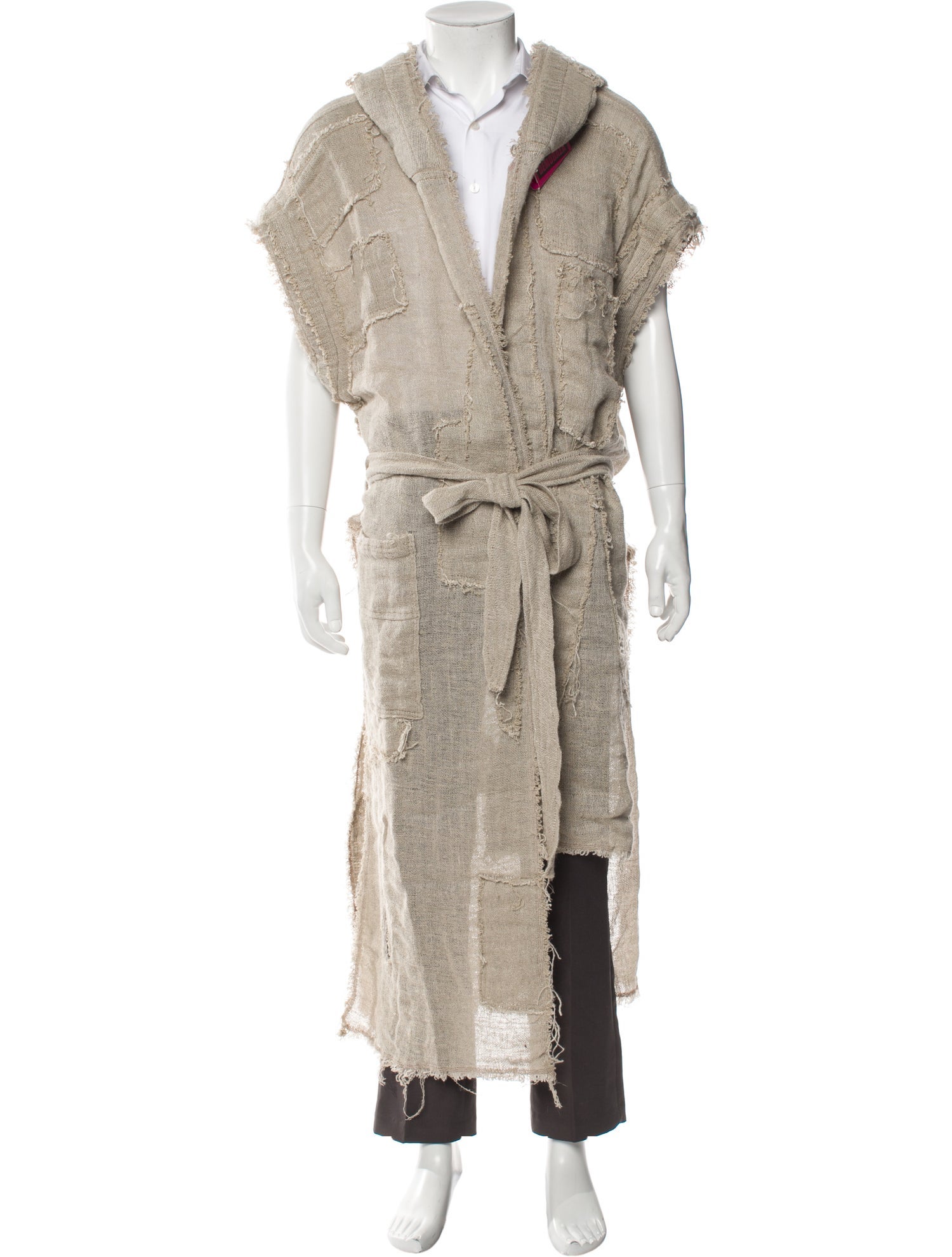 Demobaza Linen Open Front Cardigan