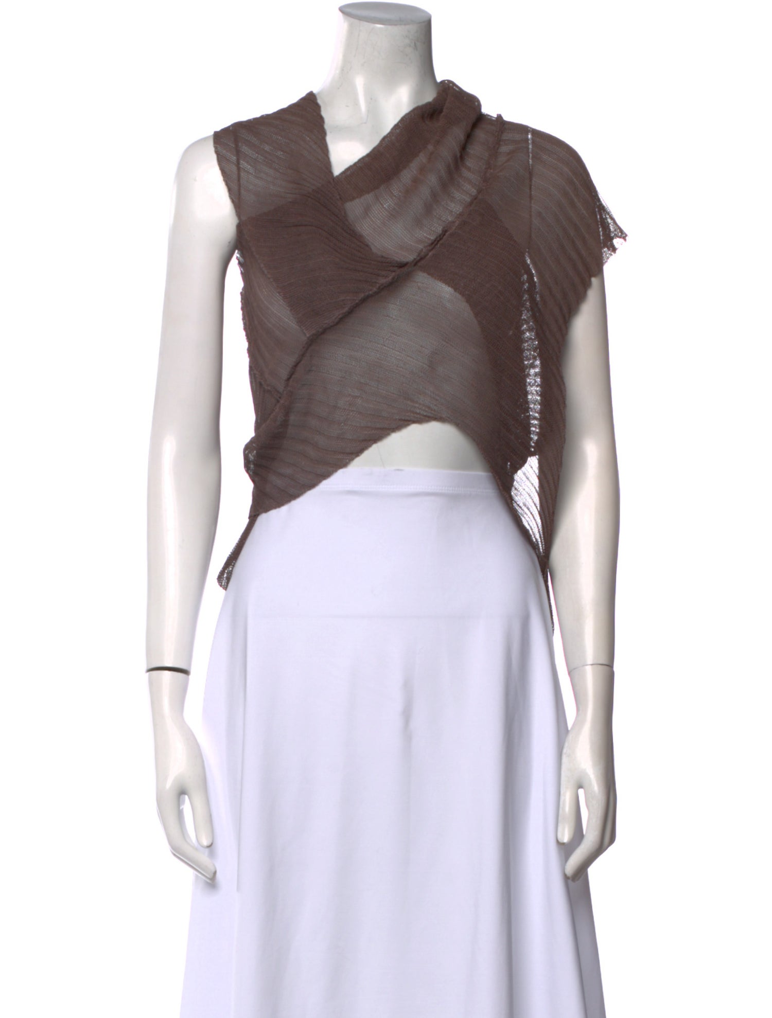 Demobaza Silk One-Shoulder Crop Top