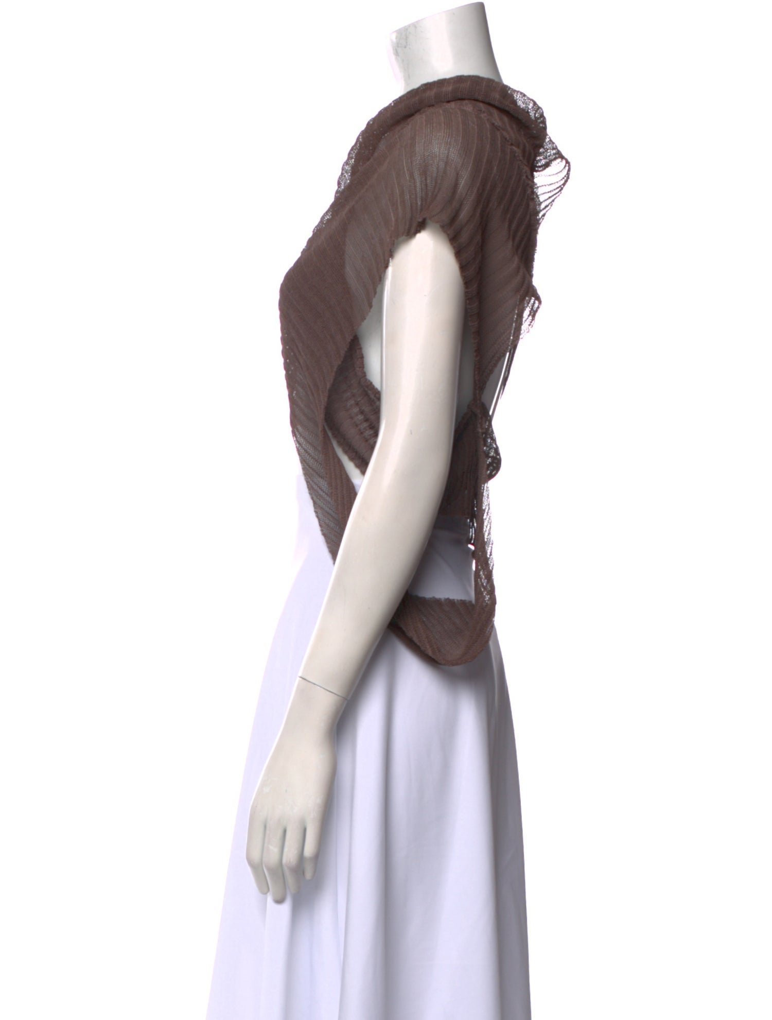 Demobaza Silk One-Shoulder Crop Top