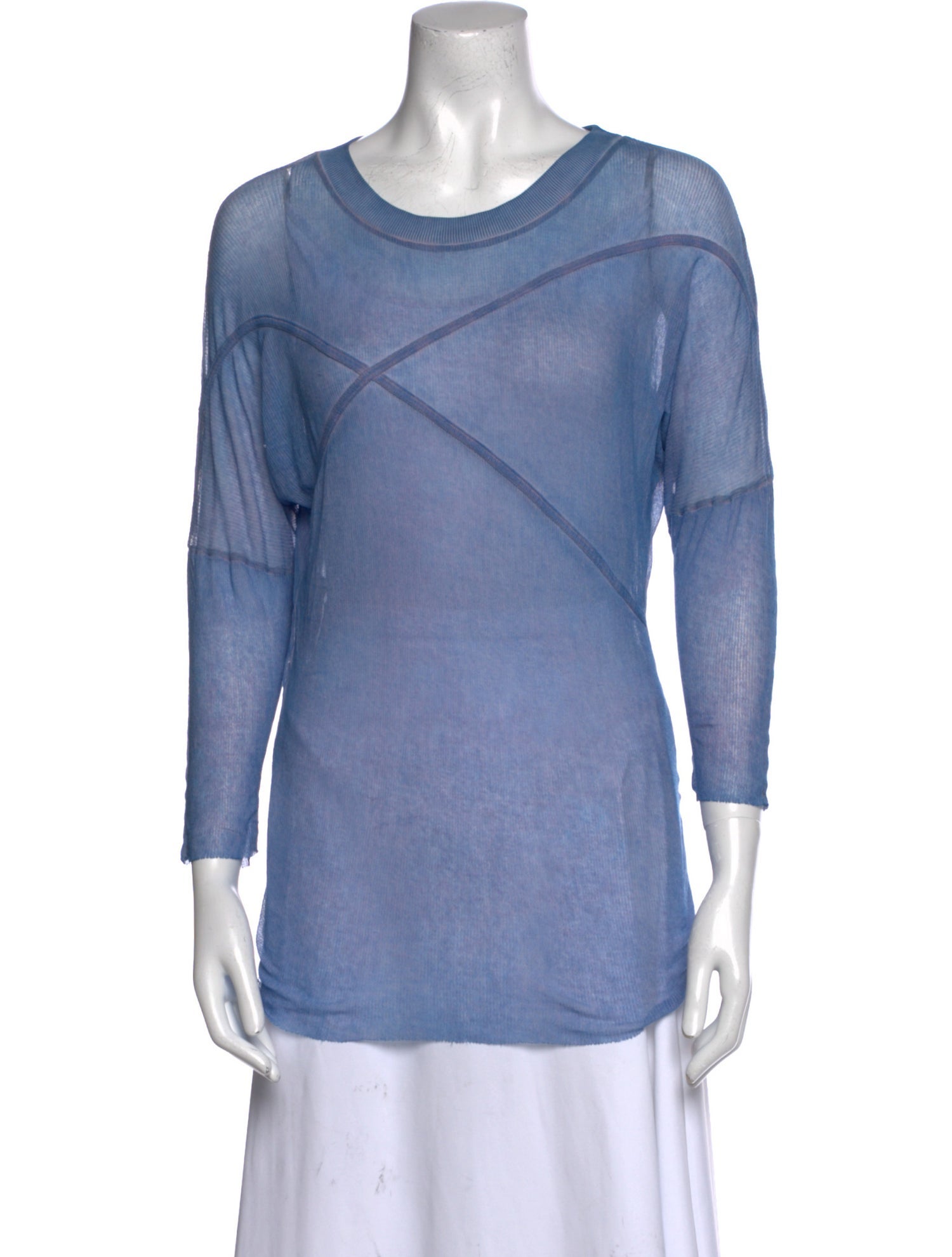 Demobaza Bateau Neckline Three-Quarter Sleeve Tunic