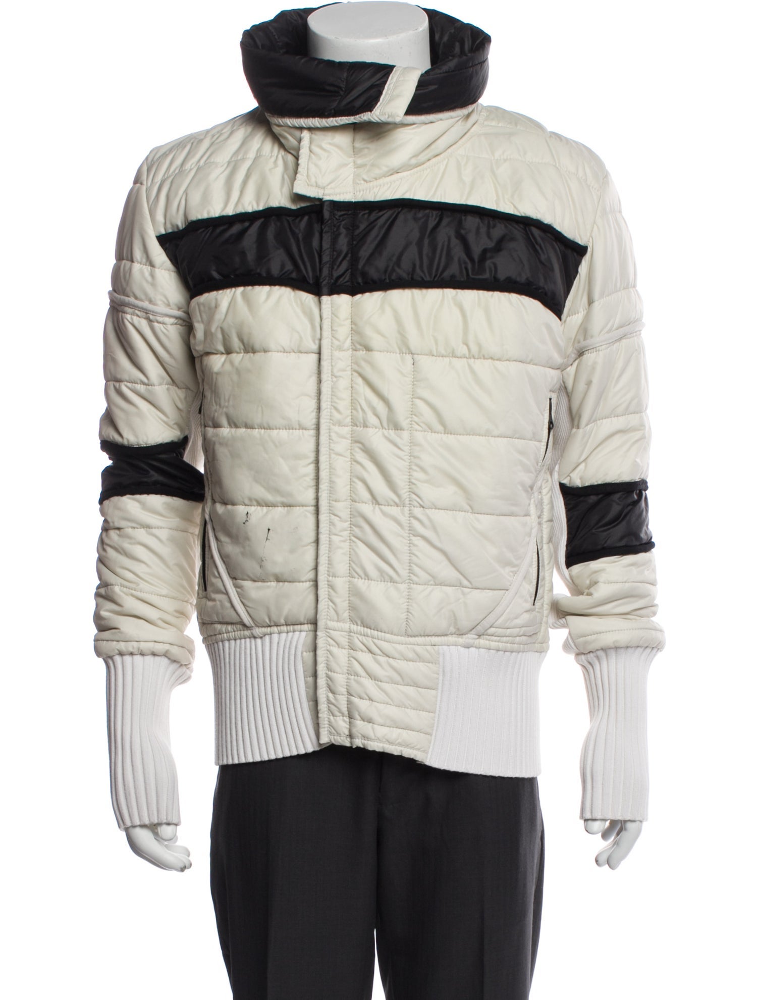 Demobaza Colorblock Pattern Puffer Coat