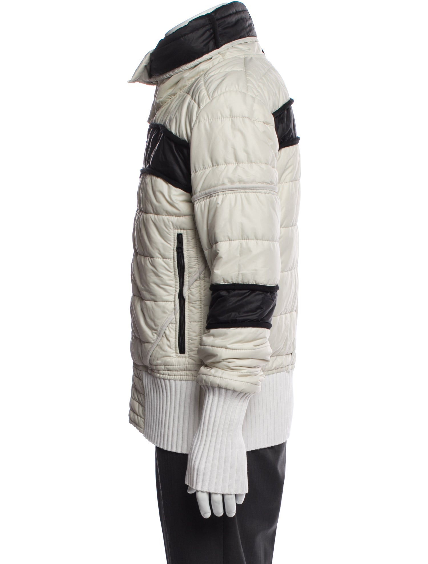 Demobaza Colorblock Pattern Puffer Coat