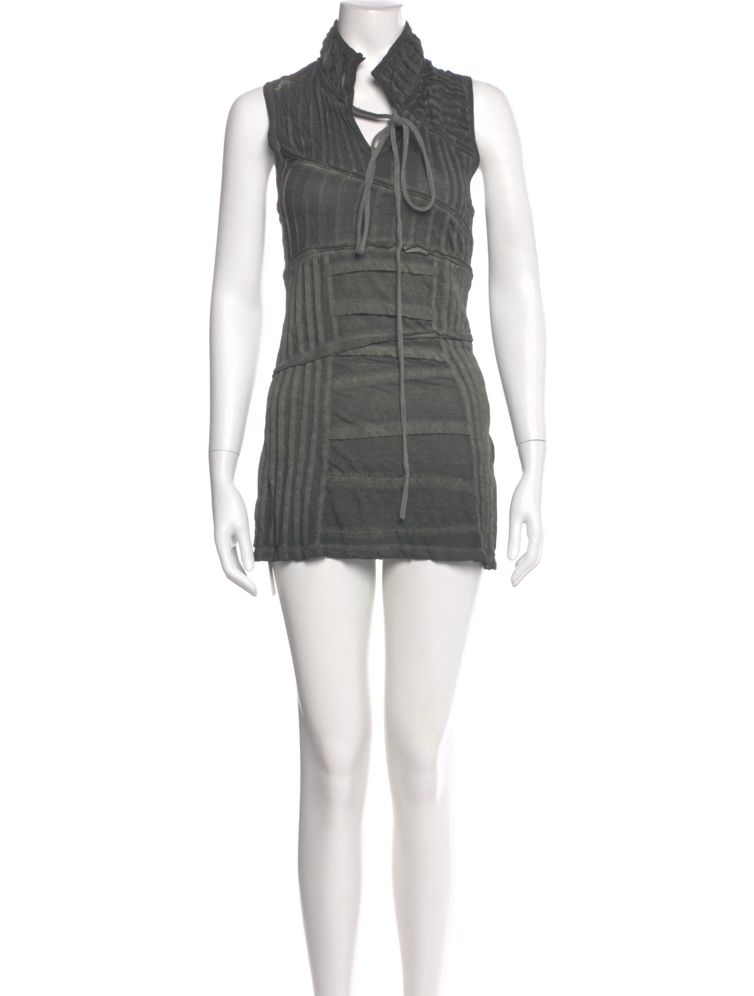 Demobaza Tie Neck Mini Dress