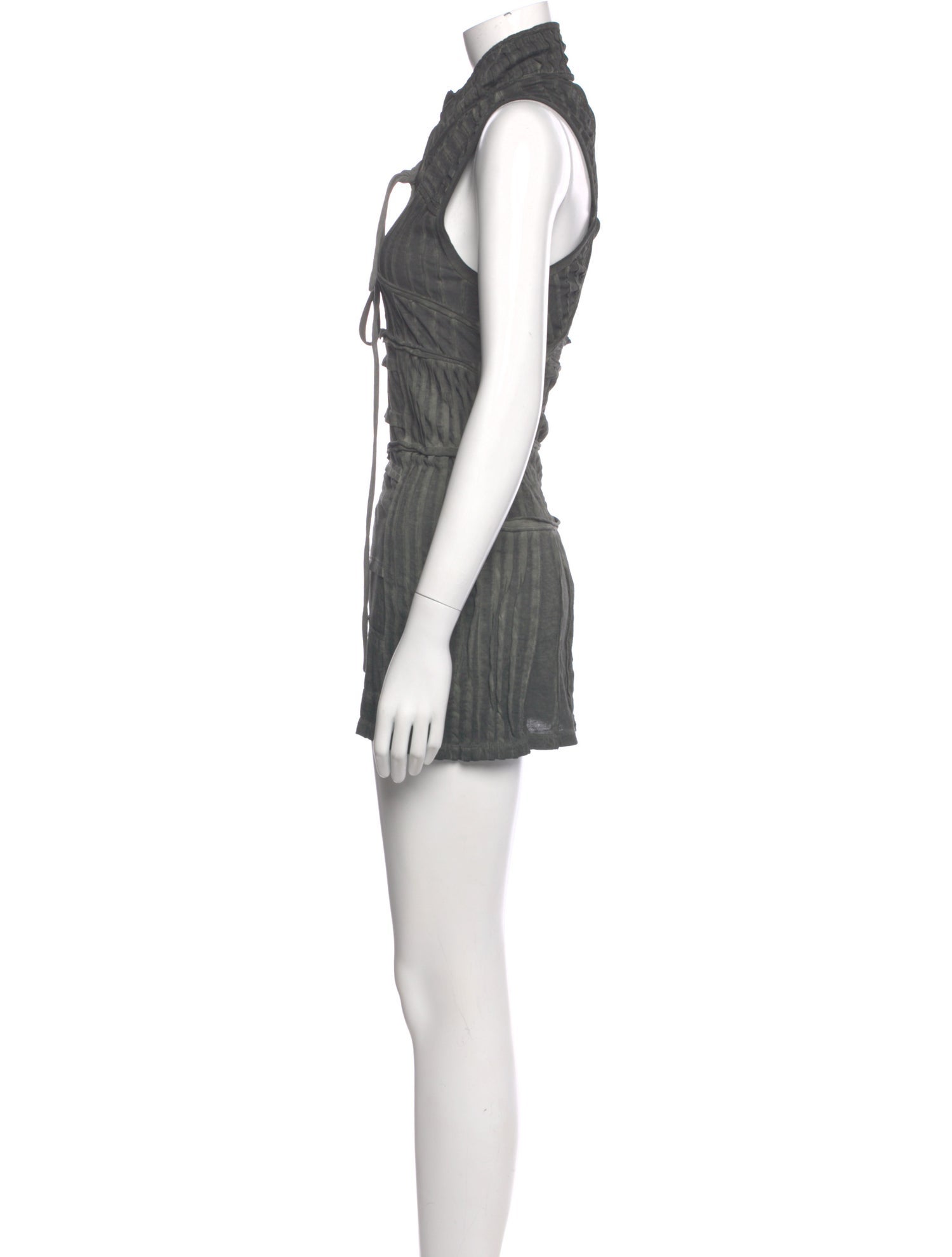 Demobaza Tie Neck Mini Dress