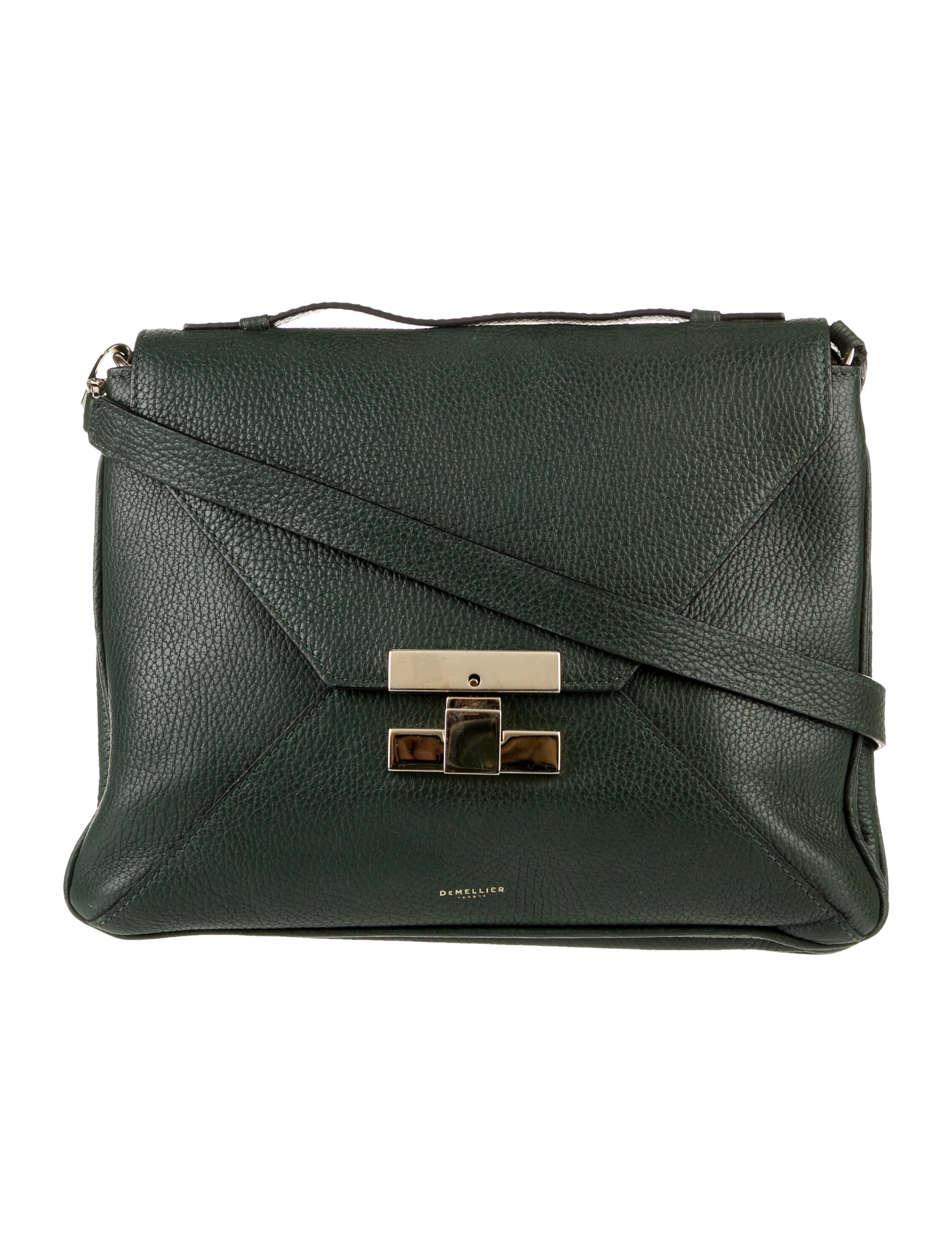 DeMellier Leather Crossbody Bag Green Crossbody Bags, Handbags
