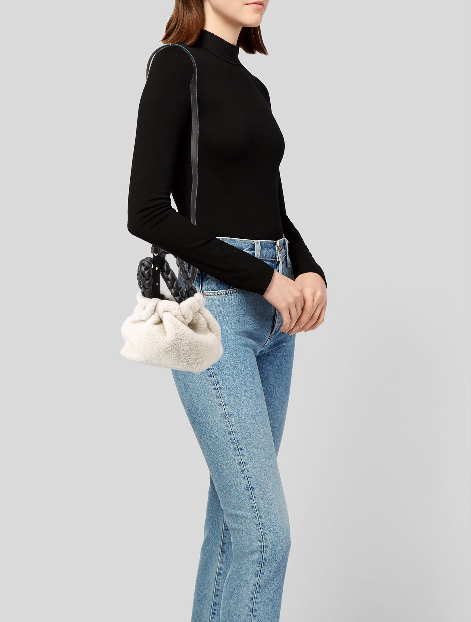 DeMellier Faux Fur Top Handle Bag