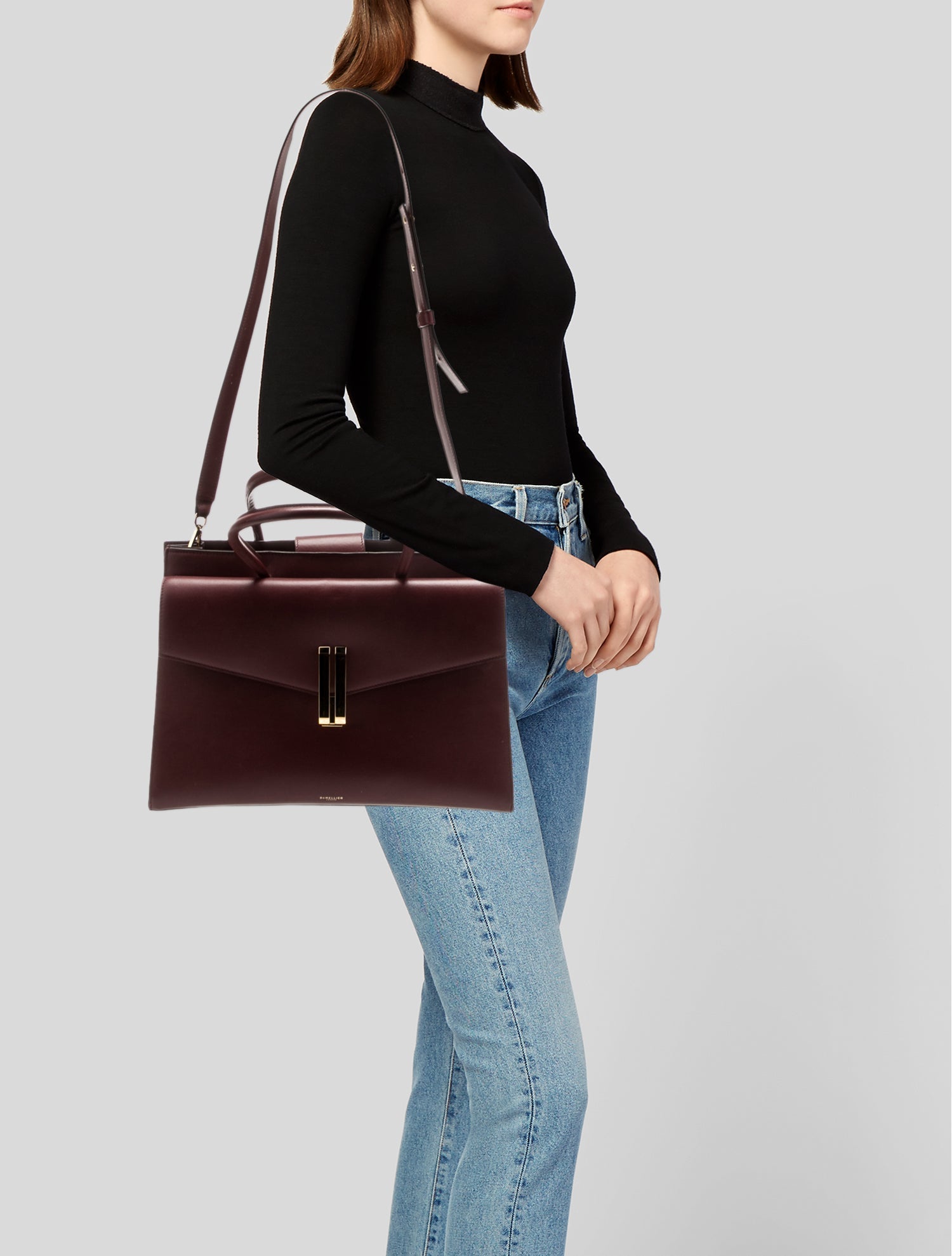 DeMellier Leather Top Handle Bag