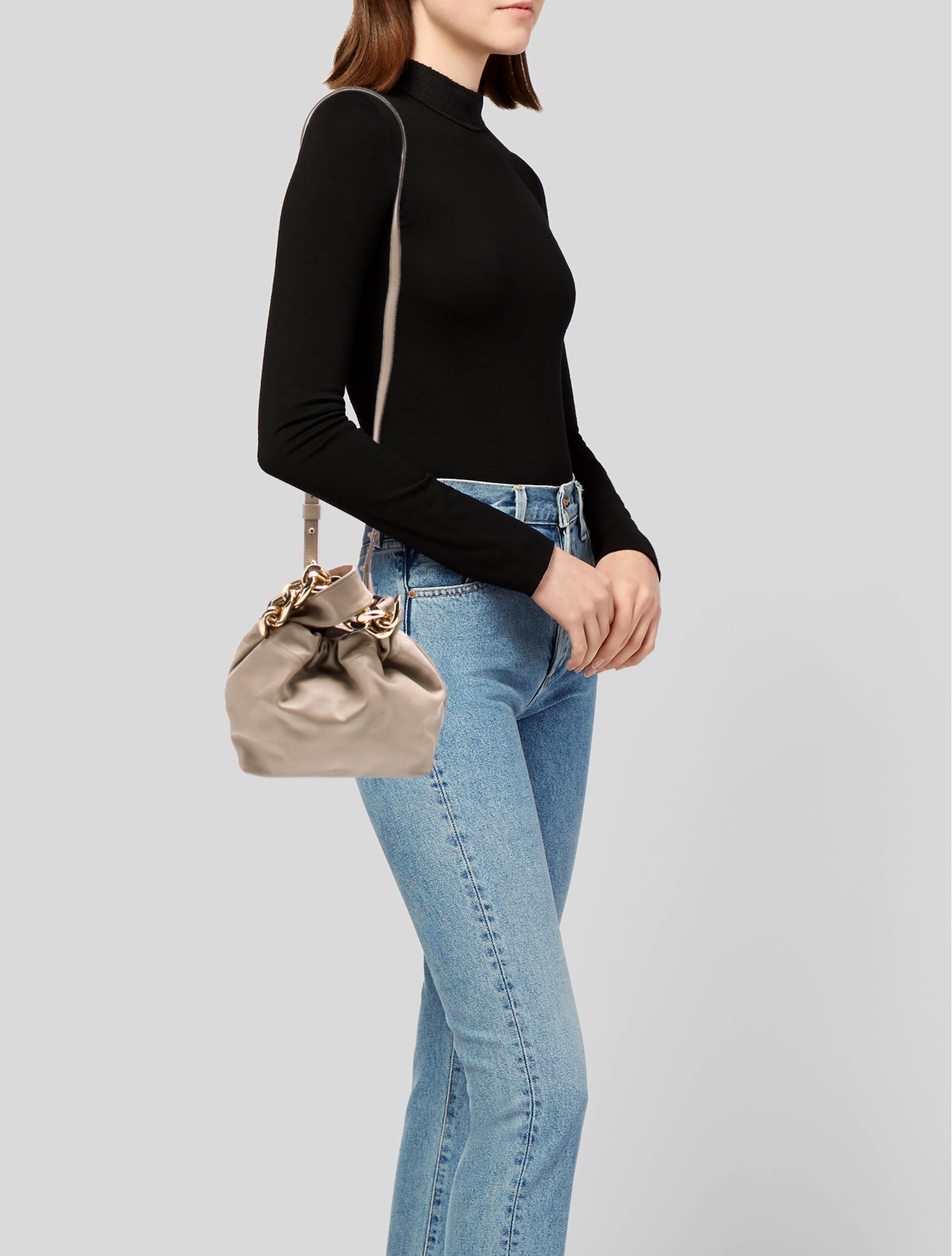 DeMellier Leather Bucket Bag