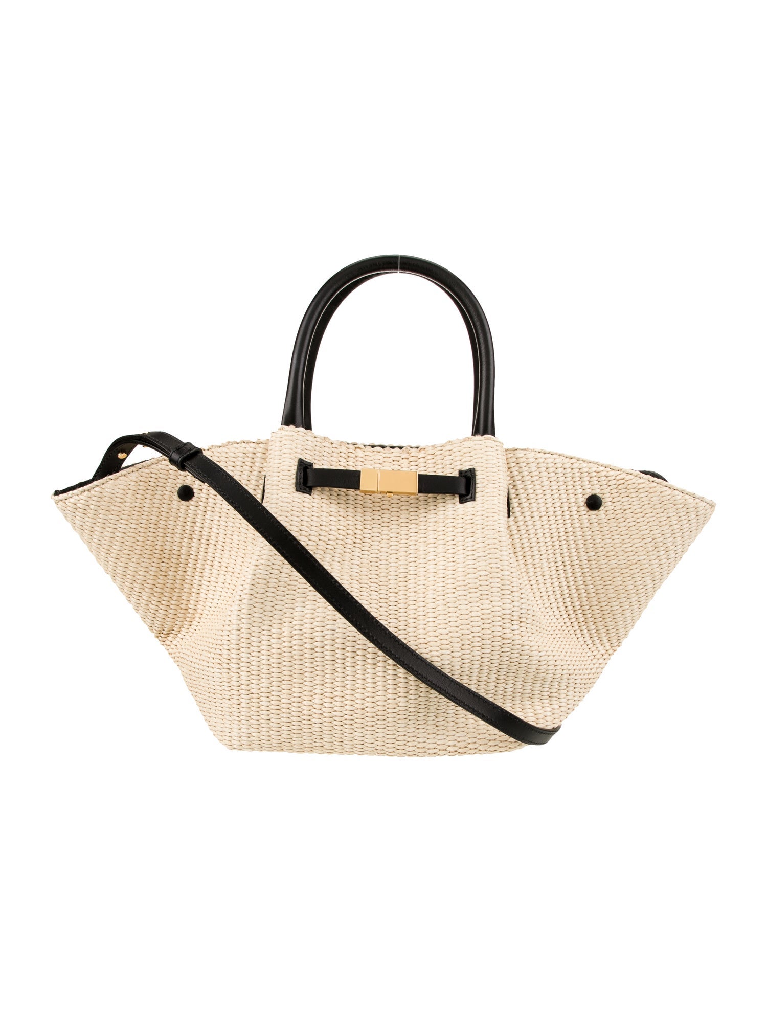 DeMellier Raffia Top Handle Bag
