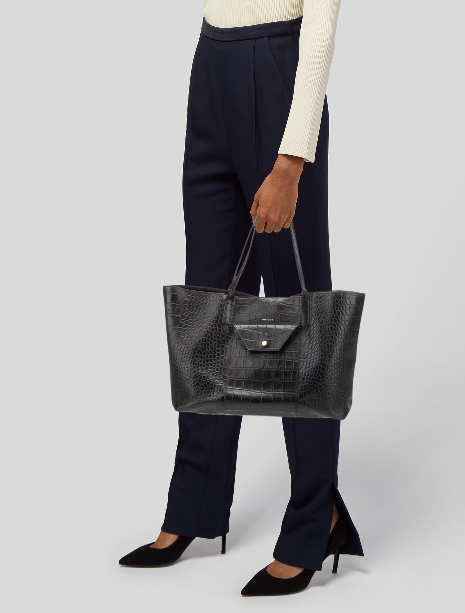 DeMellier Embossed Leather Tote