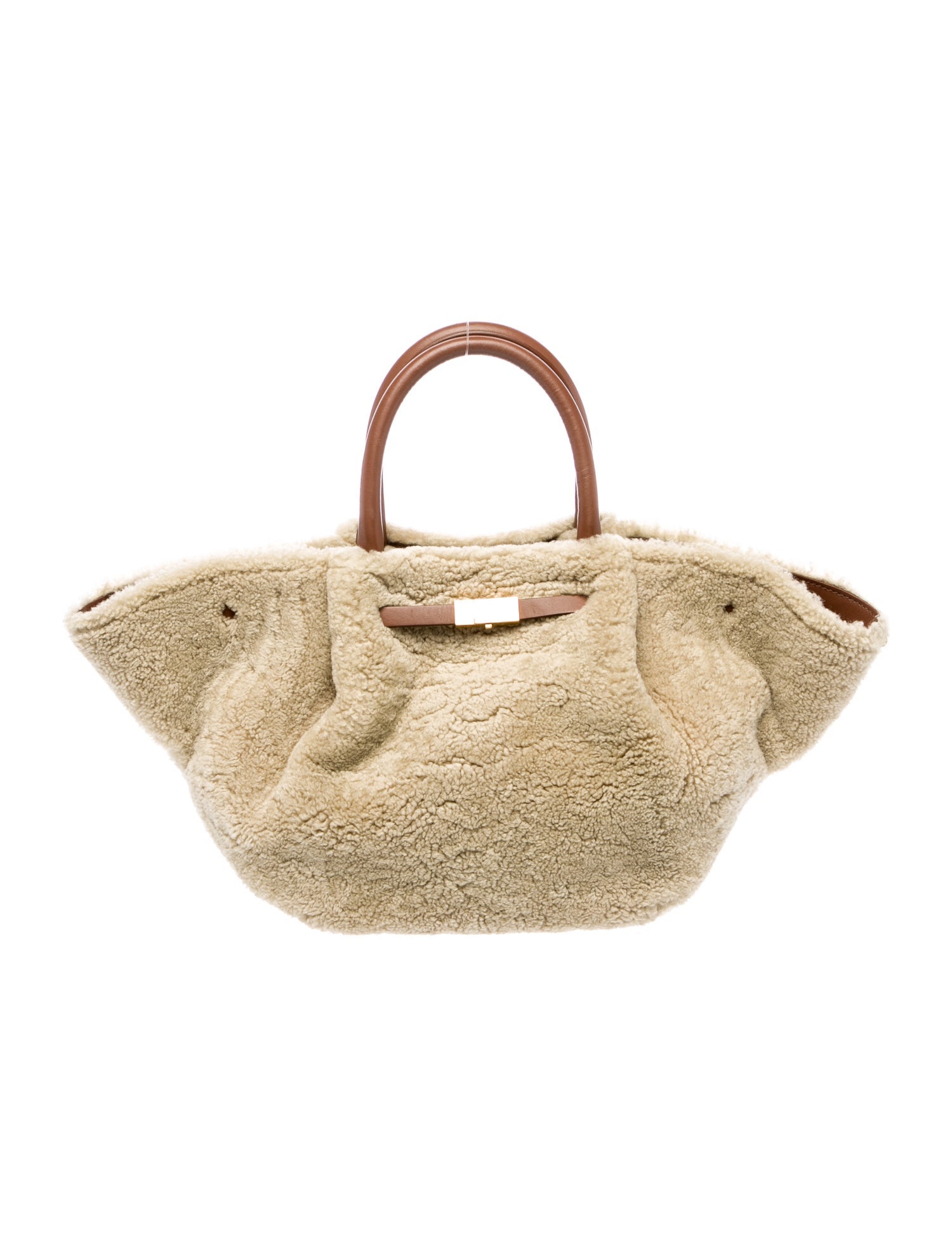 DeMellier Shearling Top Handle Bag