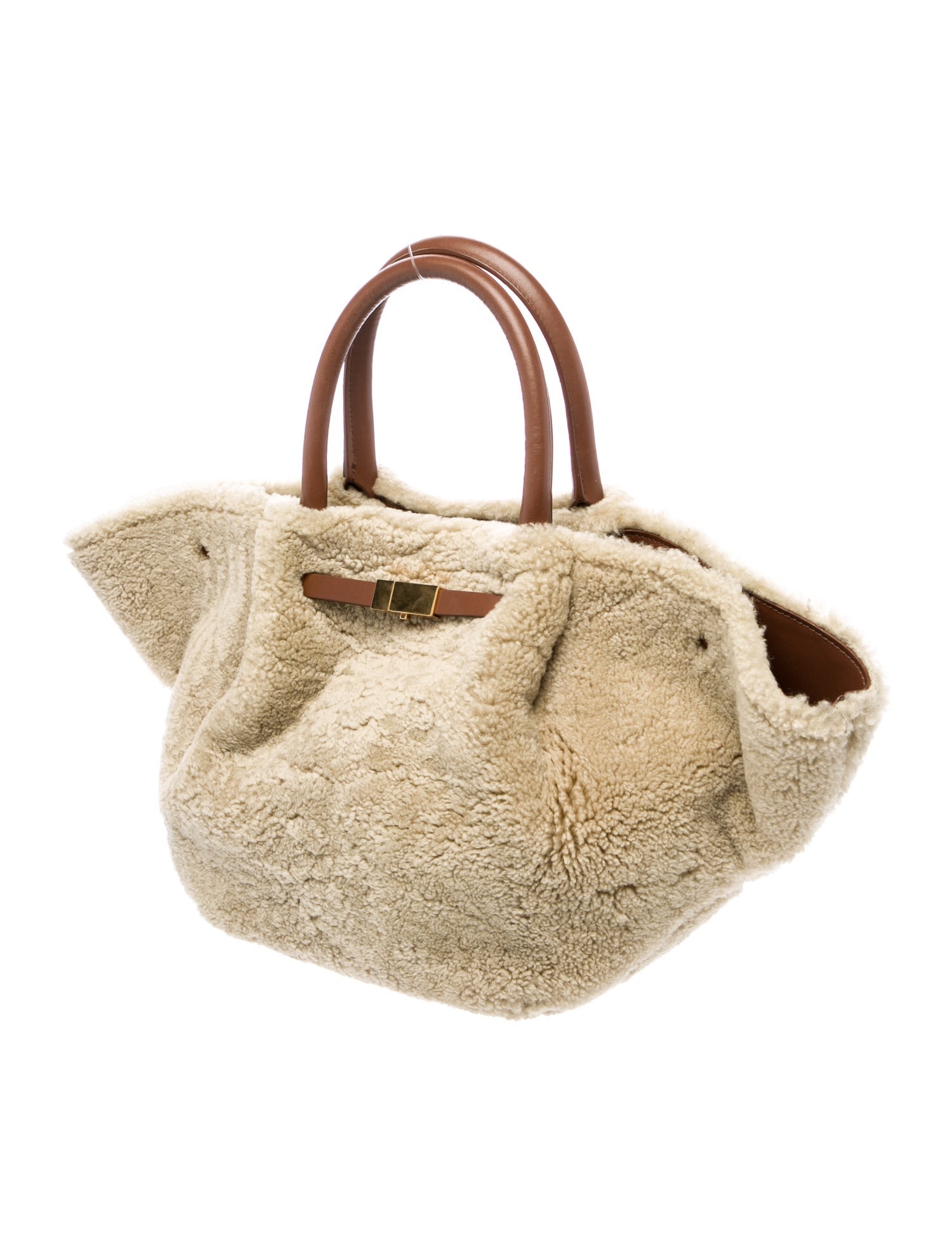 DeMellier Shearling Top Handle Bag