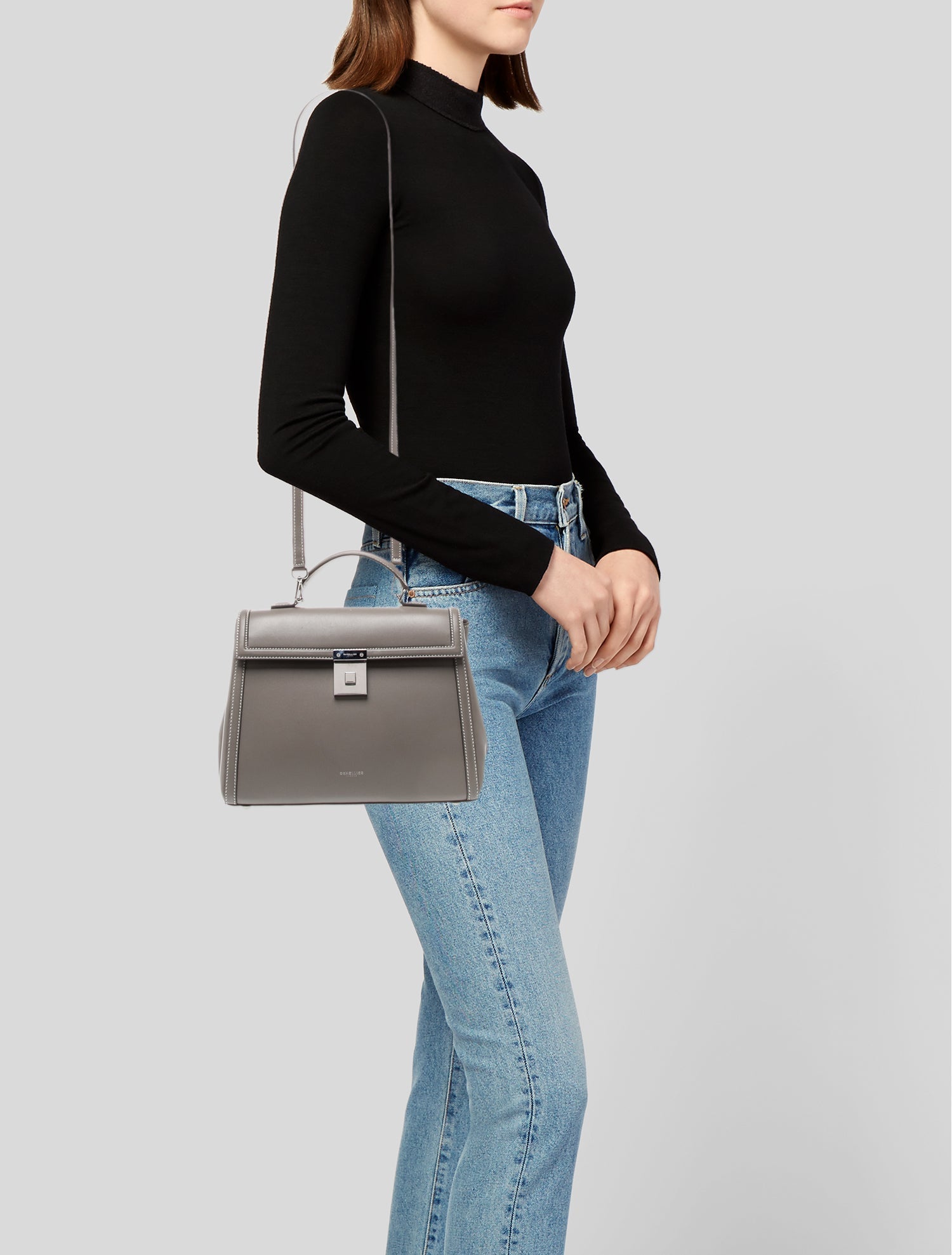 DeMellier Leather Top Handle Bag