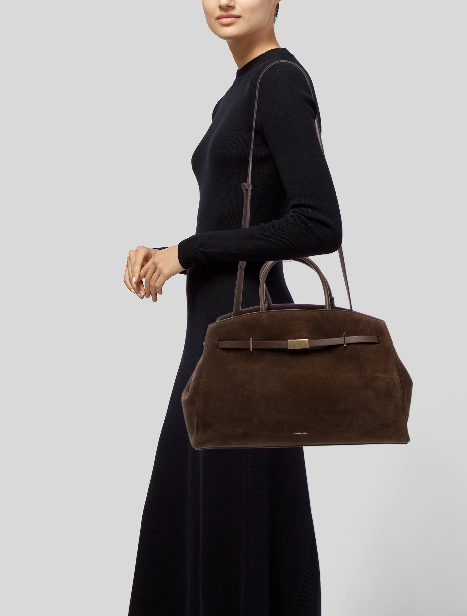 DeMellier Suede Top Handle Bag