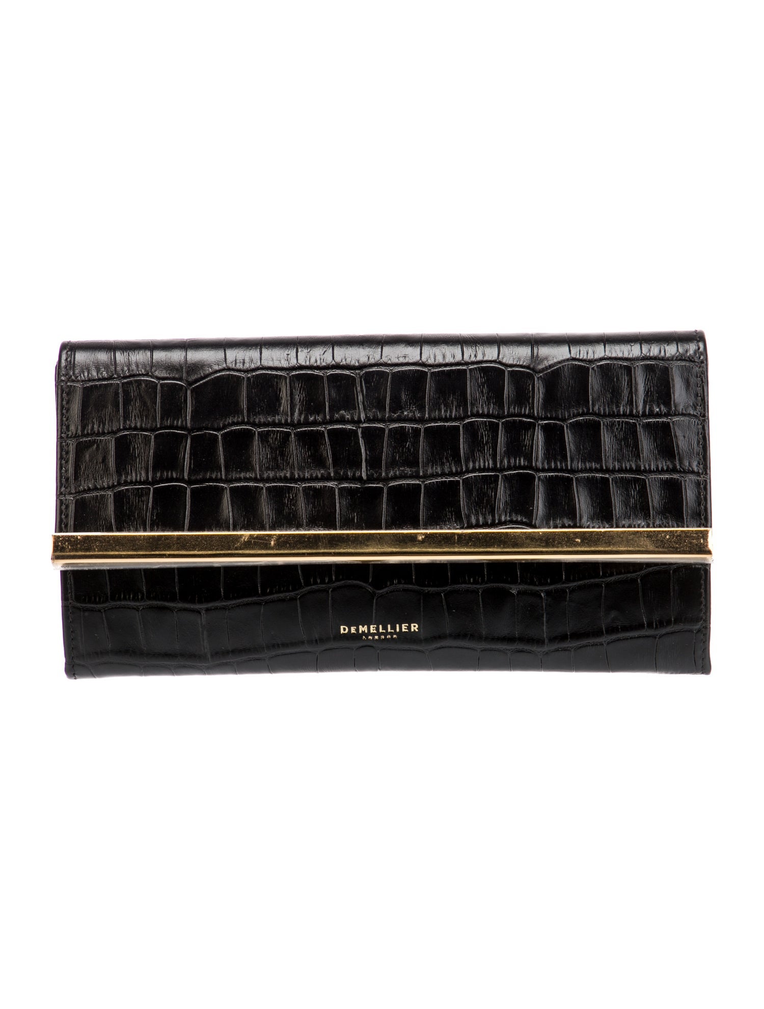 DeMellier Embossed Leather Clutch