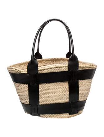 DeMellier Straw Bucket Bag